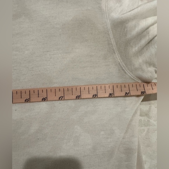 We the free free people cream raw hem scoop neck tee - Picture 7 of 8